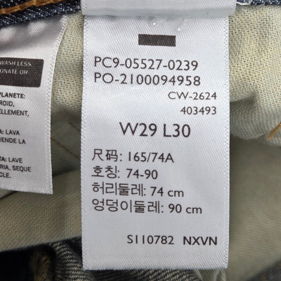 Levis 527 Slim Bootcut Jeans Mens 29x30 Dark Wash Blue Denim - Picture 5 of 8